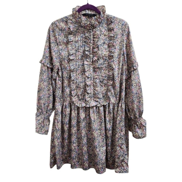 Walter Baker Women's Adriana Long Sleeve Floral Dress Boho style Size  10 - Picture 4 of 12